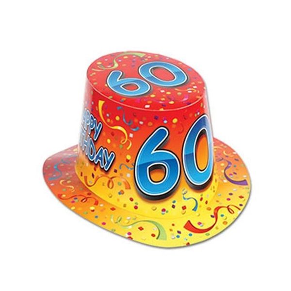 Beistle Co DDI 1908103 Happy 60 Birthday Hi-Hat Case of 25 66211-60